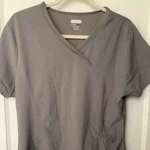 Heather Grey Scrub Top